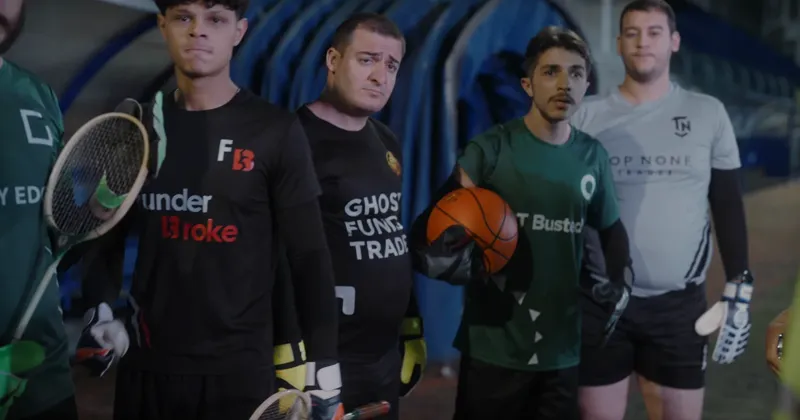 The rival goalkeepers lined up in the tunnel