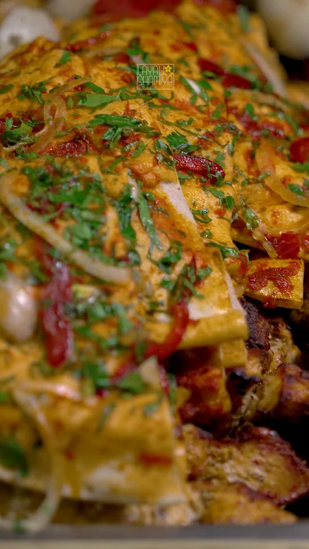 Close-up of a Levantine dish