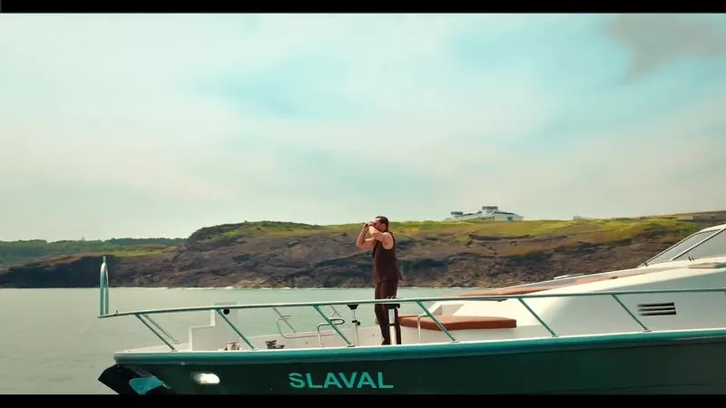 Aziz Abdo on a yacht off the coast