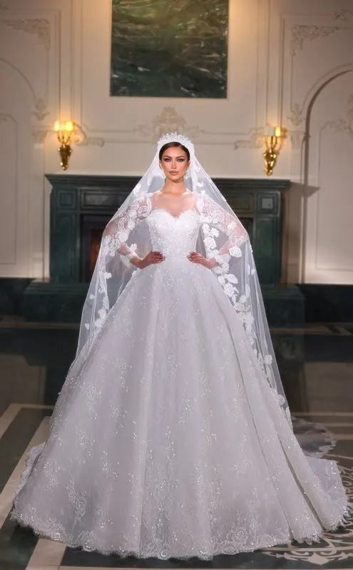 White Dream gown in a palace hall